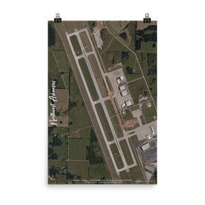 Northwest Arkansas Regional Airport (KXNA) Satellite Image Poster