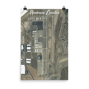 Henderson Executive Airport (KHND) Satellite Image Poster