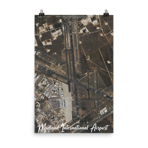 Midland International Airport (KMAF) Satellite Image Poster