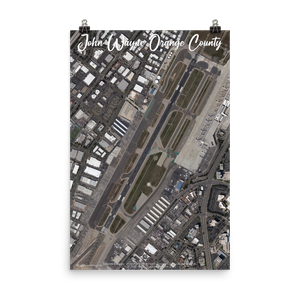 John Wayne Airport-Orange County Airport (KSNA) Satellite Image Poster