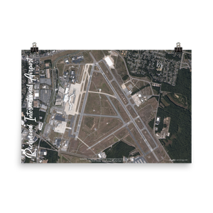 Richmond International Airport (KRIC) Satellite Image Poster