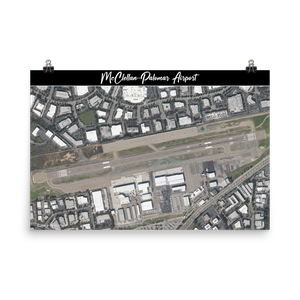 Mc Clellan-Palomar Airport (KCRQ) Satellite Image Poster