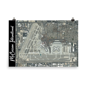 McCarran International Airport (KLAS) Satellite Image Poster