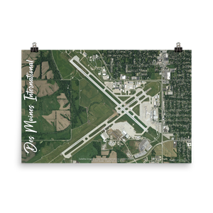 Des Moines International Airport (KDSM) Satellite Image Poster