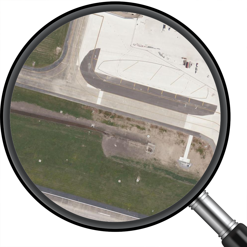 Louis Armstrong New Orleans International Airport (KMSY) Satellite Image Poster 