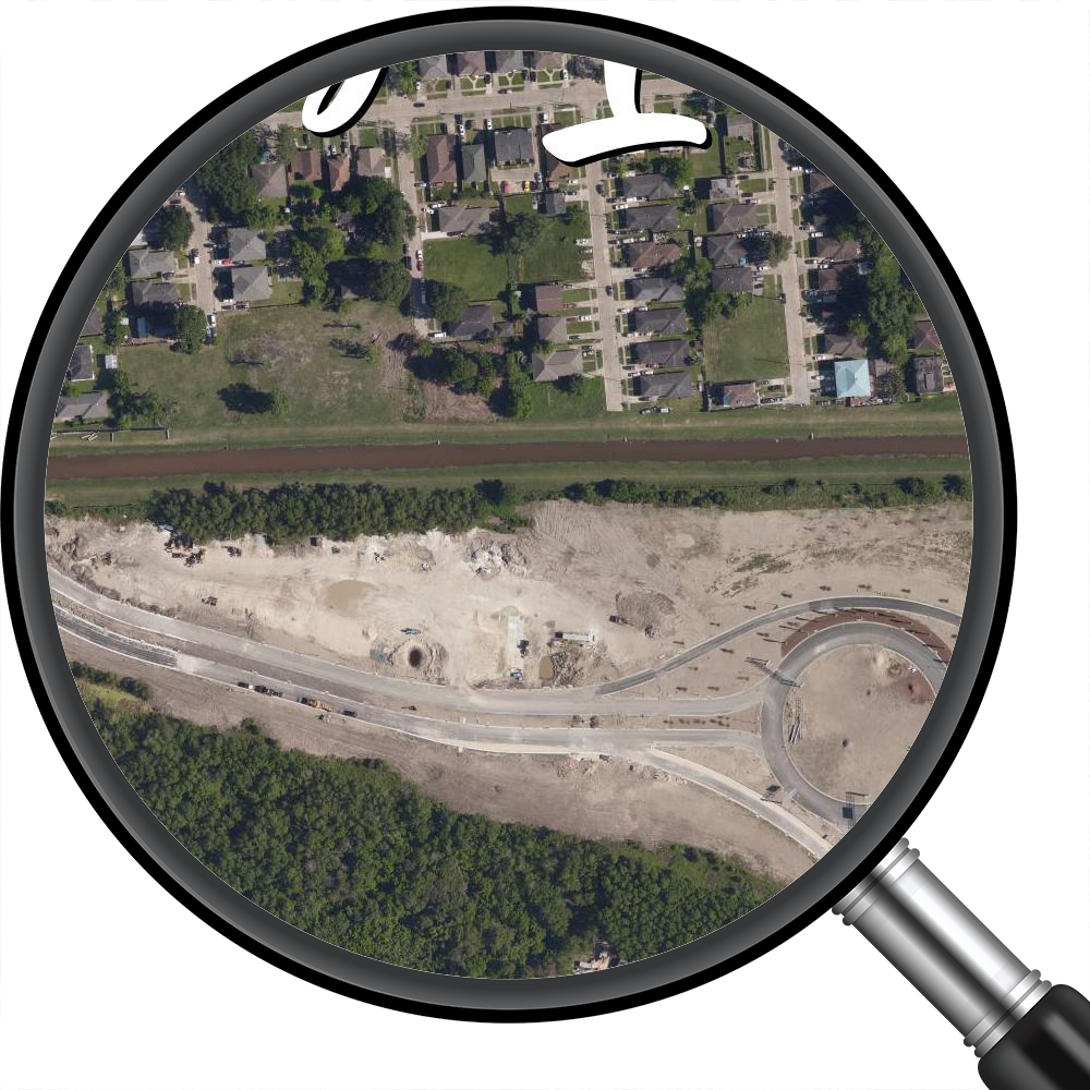 Louis Armstrong New Orleans International Airport (KMSY) Satellite Image Poster 