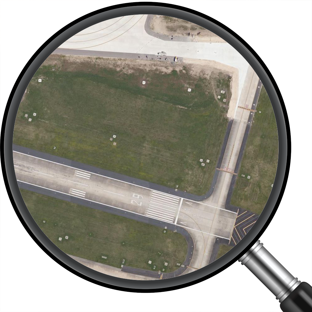 Louis Armstrong New Orleans International Airport (KMSY) Satellite Image Poster 