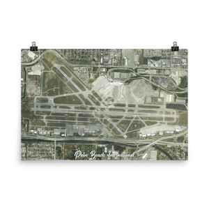 Palm Beach International Airport (KPBI) Satellite Image Poster