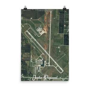 Joplin Regional Airport (KJLN) Satellite Image Poster