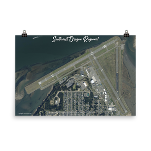 Southwest Oregon Regional Airport (KOTH) Satellite Image Poster