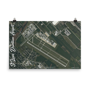 St Louis Downtown Airport (KCPS) Satellite Image Poster