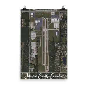 Johnson County Executive Airport (KOJC) Satellite Image Poster
