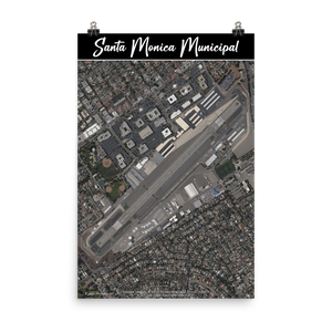 Santa Monica Municipal Airport (KSMO) Satellite Image Poster