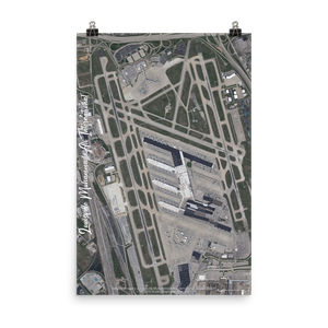 Louisville Muhammad Ali International Airport (KSDF) Satellite Image Poster