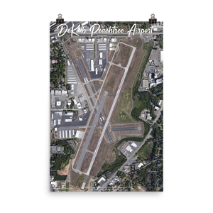 DeKalb Peachtree Airport (KPDK) Satellite Image Poster