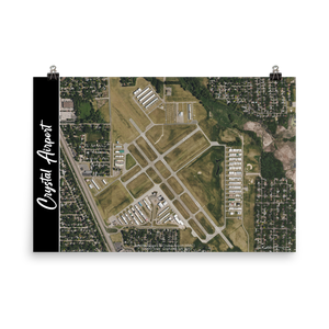 Crystal Airport (KMIC) Satellite Image Poster