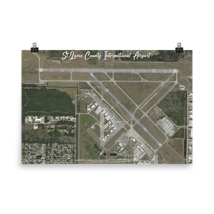 St Lucie County International Airport (KFPR) Satellite Image Poster