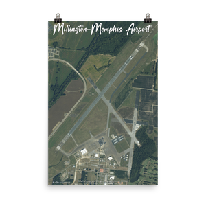 Millington-Memphis Airport (KNQA) Satellite Image Poster