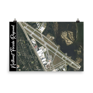 Northeast Florida Regional Airport (KSGJ) Satellite Image Poster