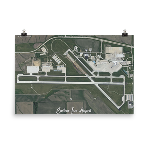 The Eastern Iowa Airport (KCID) Satellite Image Poster