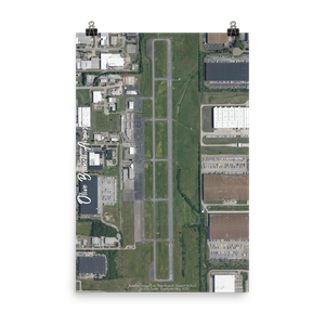 Olive Branch Airport (KOLV) Satellite Image Poster