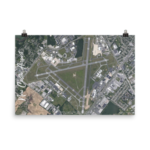 New Castle Airport (KILG) Satellite Image Poster