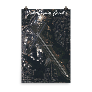 Smith Reynolds Airport (KINT) Satellite Image Poster