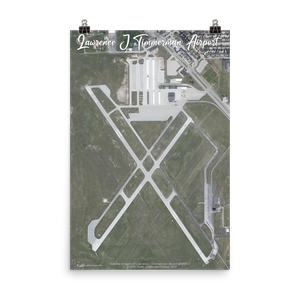 Lawrence J Timmerman Airport (KMWC) Satellite Image Poster