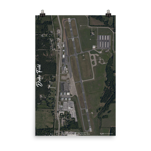 Drake Field (KFYV) Satellite Image Poster