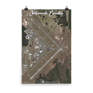 Jacksonville Executive at Craig Airport (KCRG) Satellite Image Poster