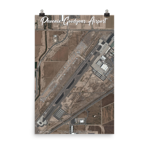 Phoenix Goodyear Airport (KGYR) Satellite Image Poster