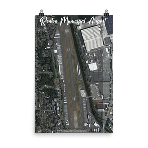 Renton Municipal Airport (KRNT) Satellite Image Poster
