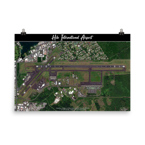 Hilo International Airport (PHTO) Satellite Image Poster