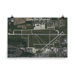 Niagara Falls International Airport (KIAG) Satellite Image Poster