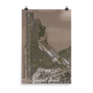 Lakefront Airport (KNEW) Satellite Image Poster