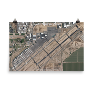 Chandler Municipal Airport (KCHD) Satellite Image Poster