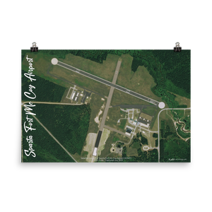 Sparta Fort Mc Coy Airport (KCMY) Satellite Image Poster