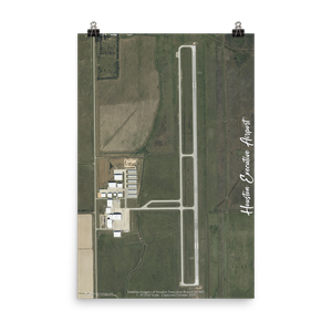 Houston Executive Airport (KTME) Satellite Image Poster