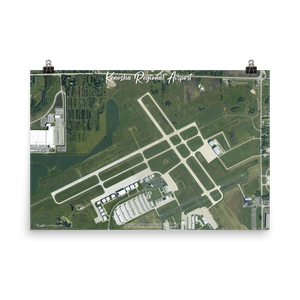 Kenosha Regional Airport (KENW) Satellite Image Poster