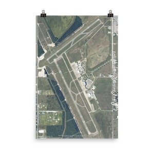 Lake Charles Regional Airport (KLCH) Satellite Image Poster