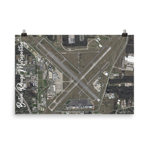 Baton Rouge Metropolitan Airport (KBTR) Satellite Image Poster