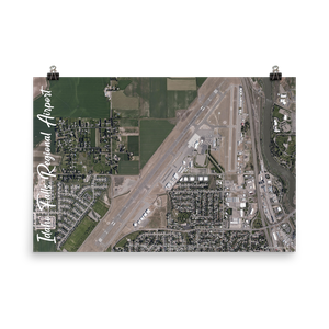 Idaho Falls Regional Airport (KIDA) Satellite Image Poster