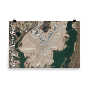 Groton New London Airport (KGON) Satellite Image Poster