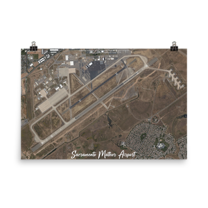 Sacramento Mather Airport (KMHR) Satellite Image Poster