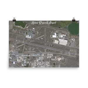 Helena Regional Airport (KHLN) Satellite Image Poster
