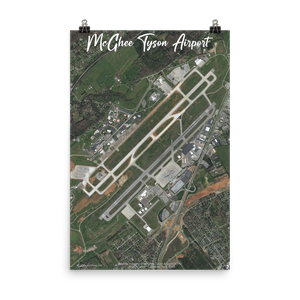 McGhee Tyson Airport (KTYS) Satellite Image Poster