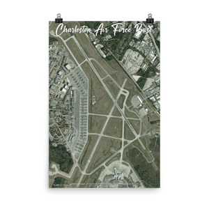 Charleston Air Force Base-International Airport (KCHS) Satellite Image Poster