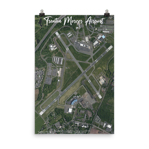 Trenton Mercer Airport (KTTN) Satellite Image Poster
