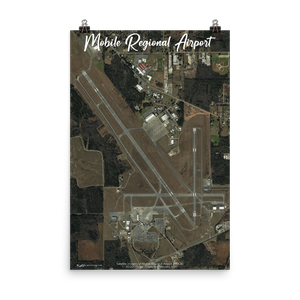 Mobile Regional Airport (KMOB) Satellite Image Poster