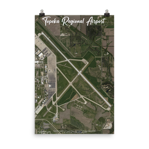 Topeka Regional Airport - Forbes Field (KFOE) Satellite Image Poster